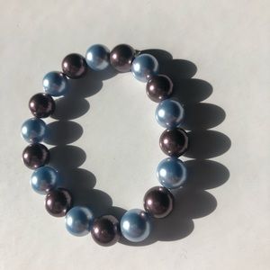 Blue and Purple Pearl beacelet